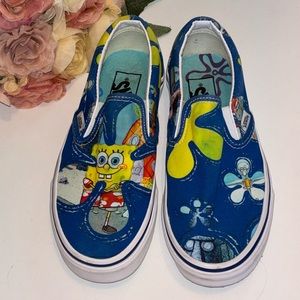Vans Sponge Bob Classic Slip-On Alohabob VANS Mens 4 Womens Size 5.5 Rare Sponge
